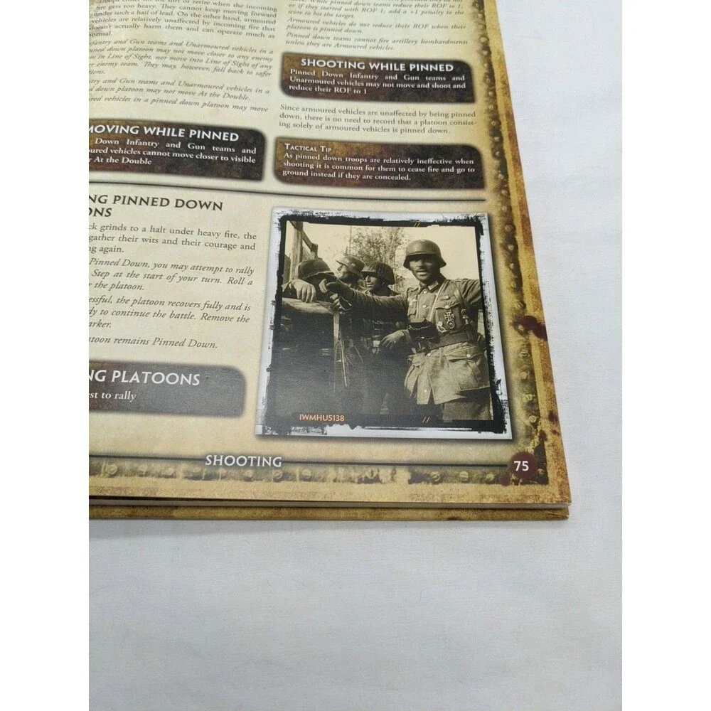 Lot Of (2) Flames Of War World War II Miniatures Game Rulebooks Hardcover Mini